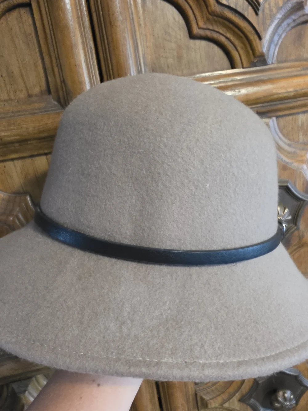 Vintage-Style Nine West Wool Cloche Bucket Hat